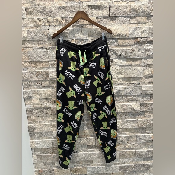 Star Wars Pants - Star Wars Baby Yoda Pajama Christmas Pants Size Large